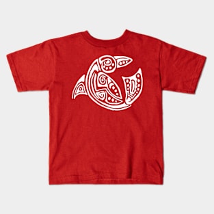 white dolphin tattoo style Kids T-Shirt